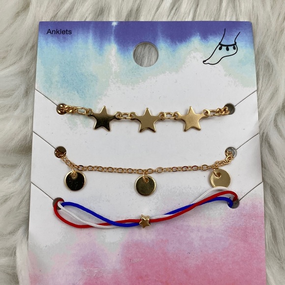 Target Jewelry 42 Target Red White Blue Gold Chain Star Circle